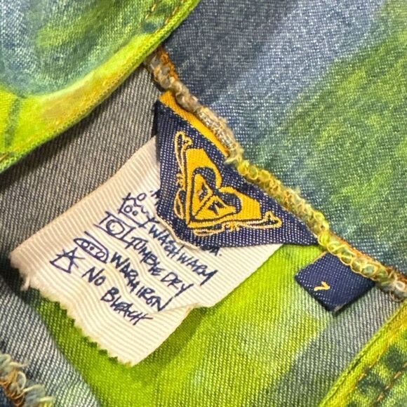 Vintage Roxy quicksilver denim tie dye dress size 7 - Picture 3 of 8